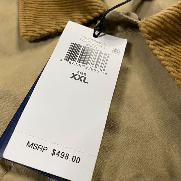 Polo Ralph Lauren Mens Khaki Shearling Patch Wading Jacket New with Tags XXL - Picture 15 of 15